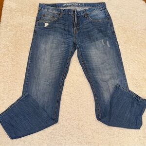 Aeropostale Men's Relaxed Denim Jeans Bowery Slim Straight